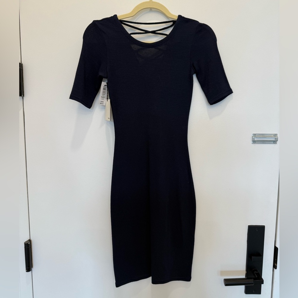 Wilfred Navy Midi Dress